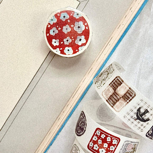 Pion Die-Cut Washi Sticker Roll: Coaster