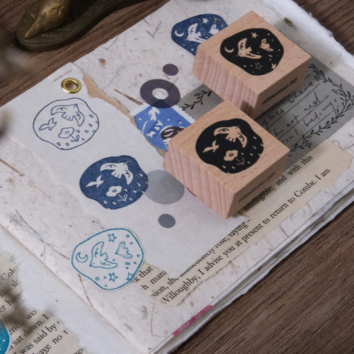 Birds// Day & Night Rubber Stamp Set