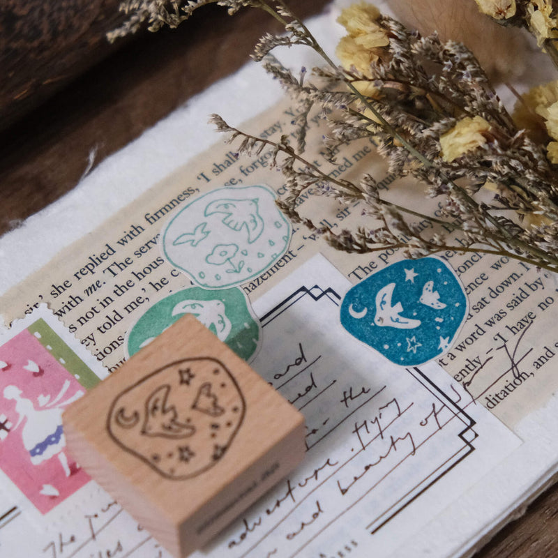 Birds// Day & Night Rubber Stamp Set