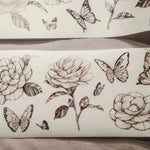 modaizhi Washi Tape - Camellia (Black & Brown)