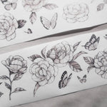 modaizhi Washi Tape - Camellia (Black & Brown)