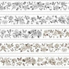modaizhi Washi Tape - Camellia (Black & Brown)