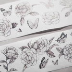 modaizhi Washi Tape - Camellia (Black & Brown)