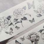modaizhi Washi Tape - Camellia (Black & Brown)