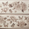 modaizhi Washi Tape - Camellia (Black & Brown)