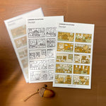 Hatsu Midori Sticker - Corner Series with Four Seasons