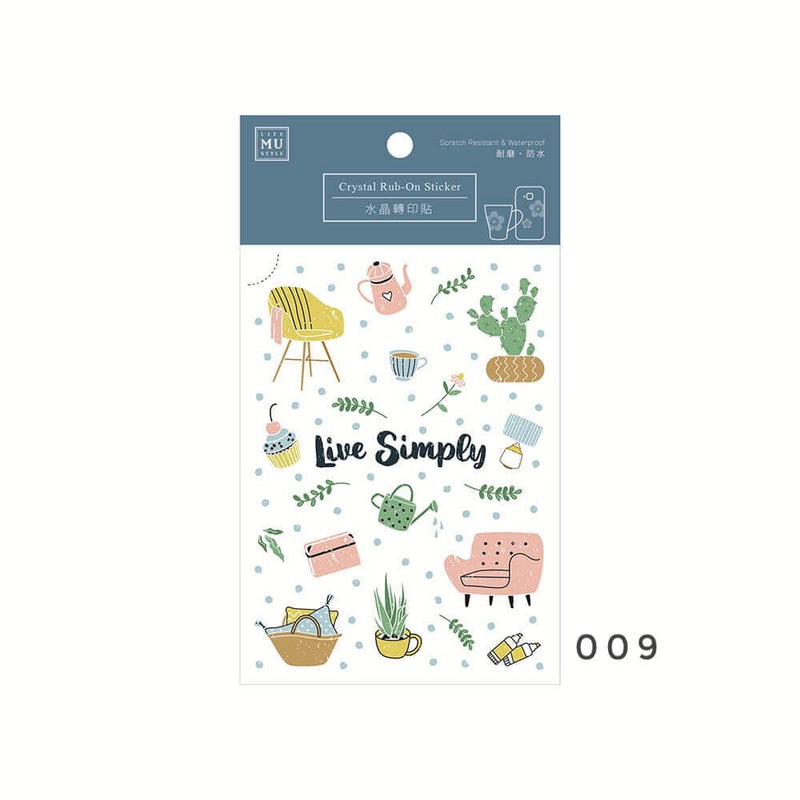 MU Crystal Print-On Sticker - 009 Nordic Life