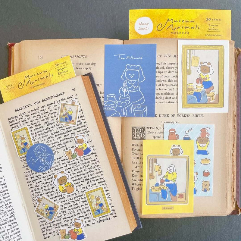 Furukawashiko Sticker Sheet - Museum Animals // The Milkmaid