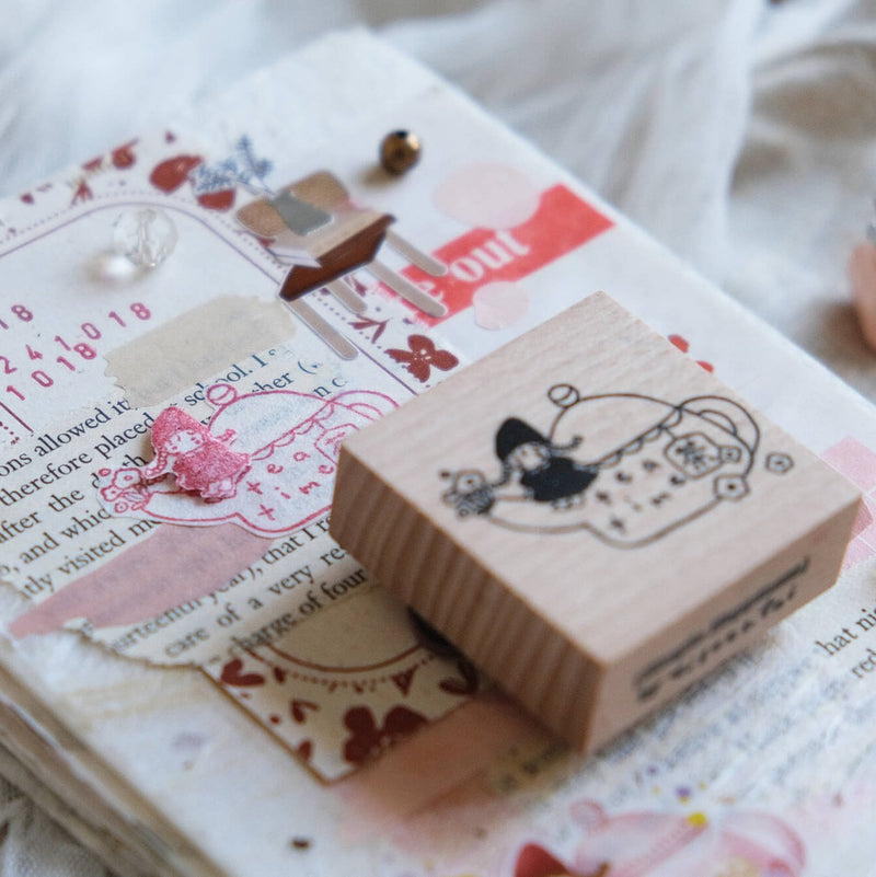 Simple Happiness Rubber Stamp