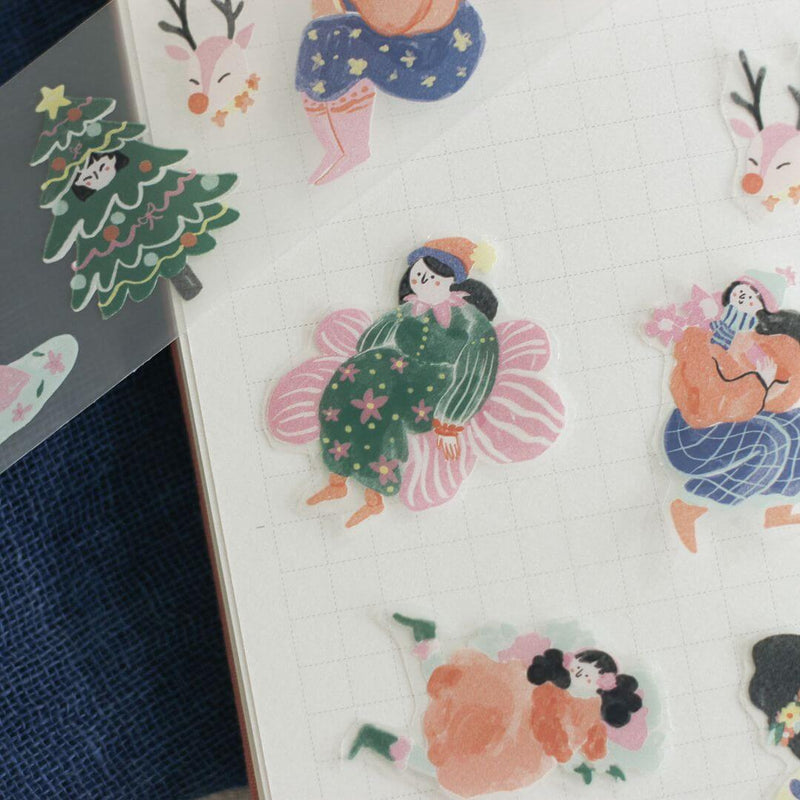 teayou Die-Cut PET Tape: Winter Fairies