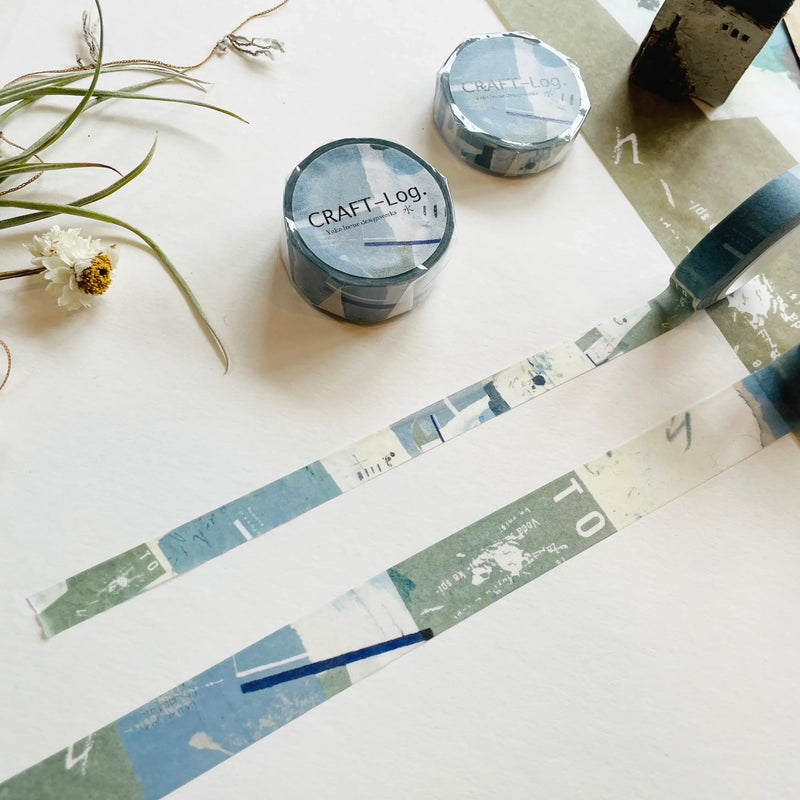 Yoko Inoue Five Elements Washi Tape - Water (18mm)