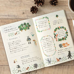 MD Yuru Log 2-Sheet Stickers - Forest Animal