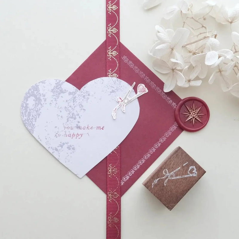A Love Story Rubber Stamp