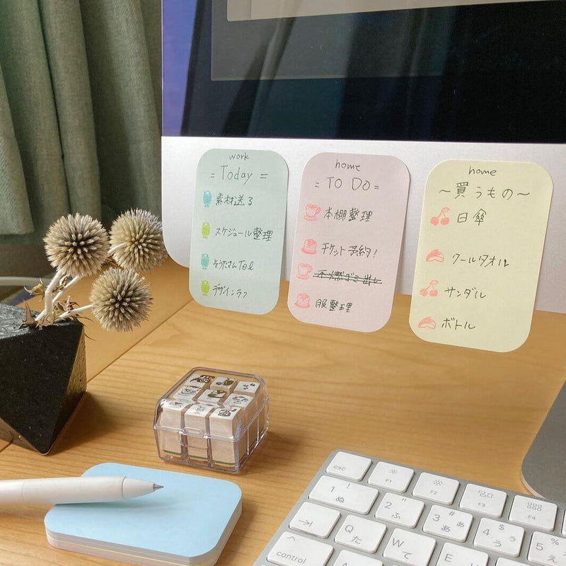Beverly Aibo Mini Rubber Stamp - Snacks and Tea