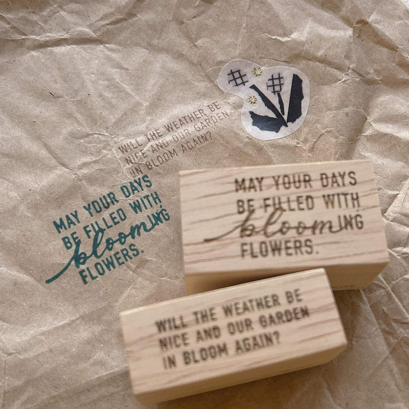 SOMe Phrase Rubber Stamp - blooming seasons