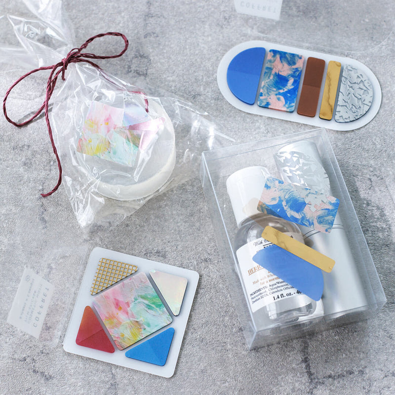 COFFRET TRIANGLE Cosmetic Motif Film Sticker - Chiffon Yellow (COFT003)