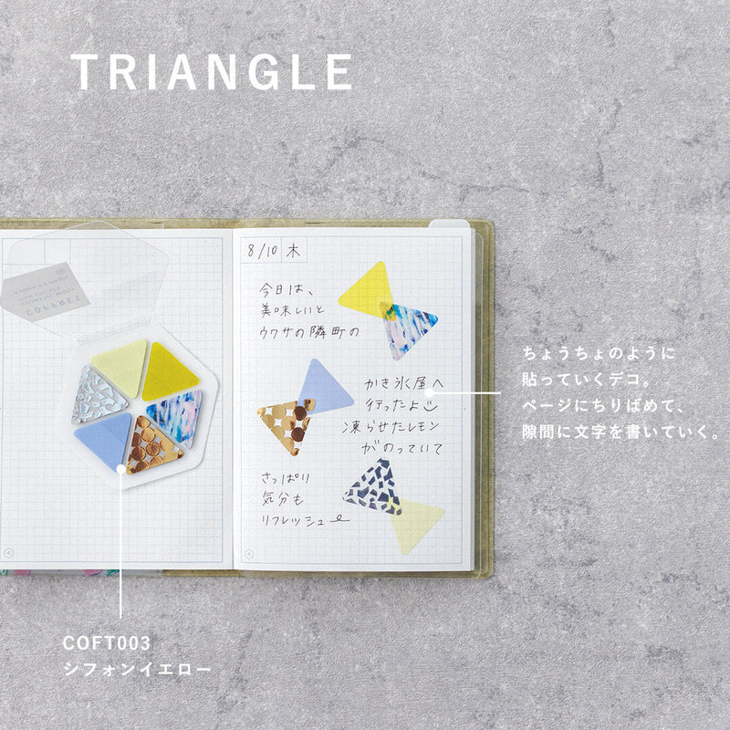 COFFRET TRIANGLE Cosmetic Motif Film Sticker - Chiffon Yellow (COFT003)