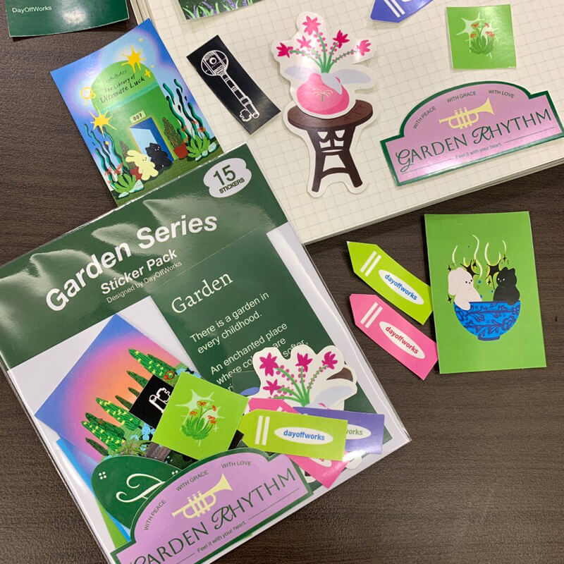 Day Off Works Sticker Pack - Garden
