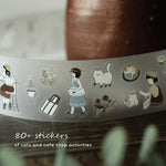teayou Die-Cut PET Tape: Neko Cafe