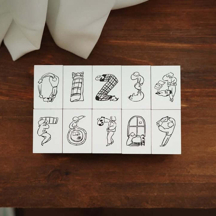 Yamadoro Rubber Stamp Set - Goodnight Number