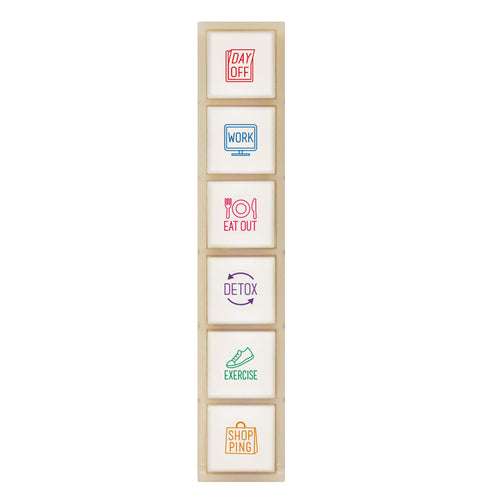 Pochitto6 Push-Button Stamp - Schedule in English