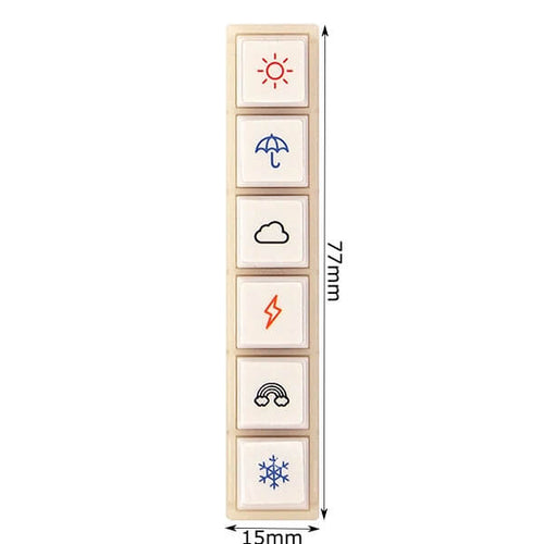 Pochitto6 Push-Button Stamp - Weather