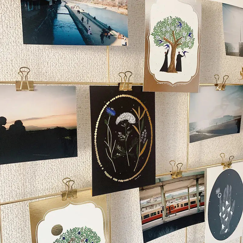 Nishi Shuku Postcard - Gold Tree