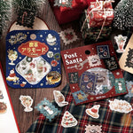 Postage Stamp Sticker Flakes - Post Santa