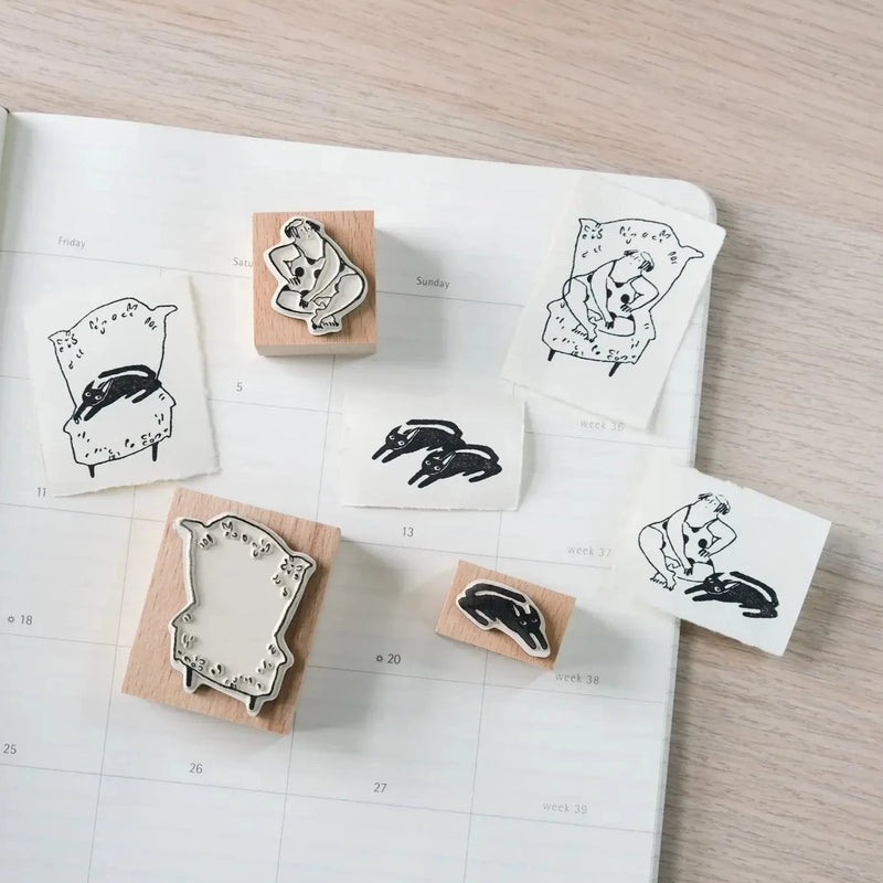 dodolulu Rubber Stamp Set: Couch Potato