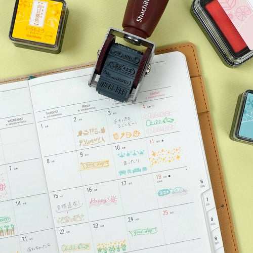 Shachihata Rotating Decoration Mini Stamp