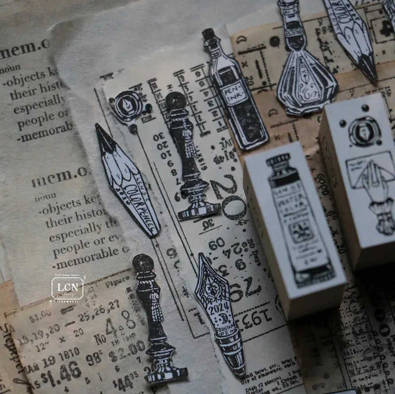 LCN Rubber Stamp Set - On the Desk