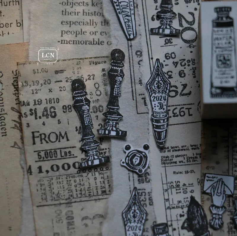 LCN Rubber Stamp Set - On the Desk
