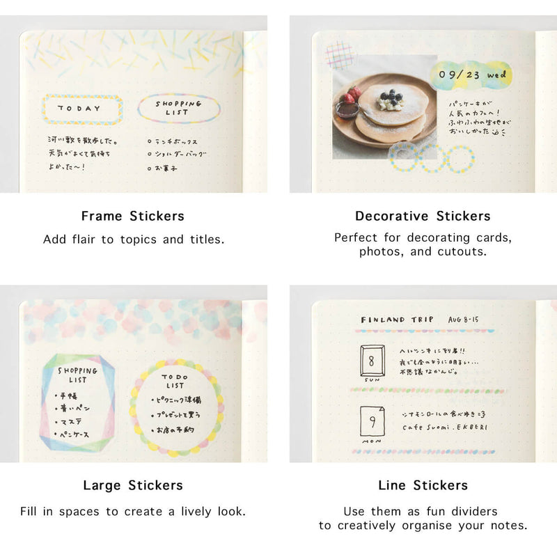 MD Yuru Log 2-Sheet Stickers - Forest Animal