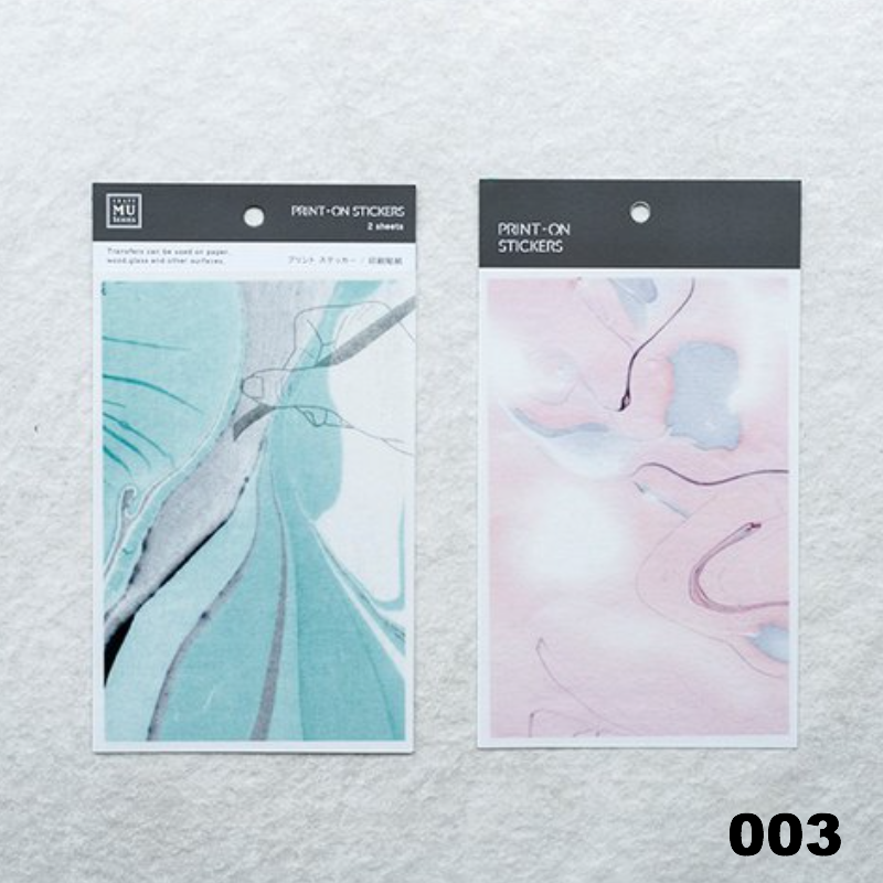 MU Print-On Sticker - Marble Series