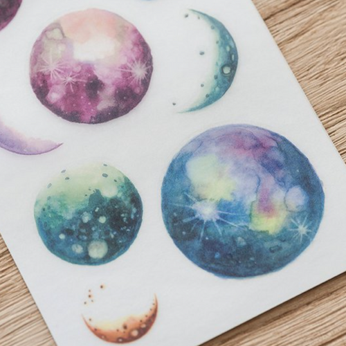 MU Print-On Sticker - Outer Space Planets