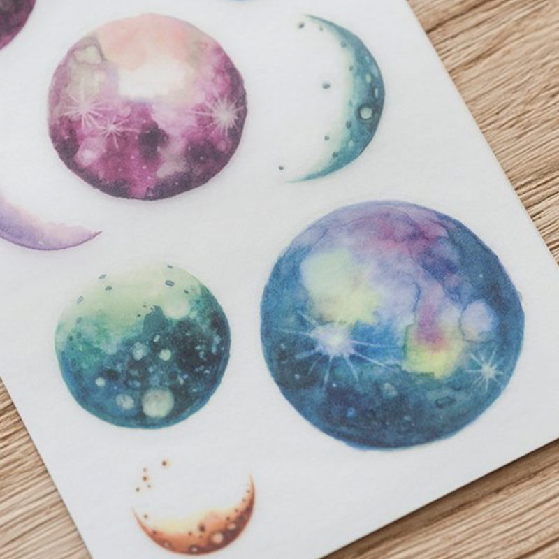 MU Print-On Sticker - Outer Space Planets