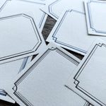 Oeda Letterpress 3 Pattern Label Book【Red & Bronze・Blue & Black】