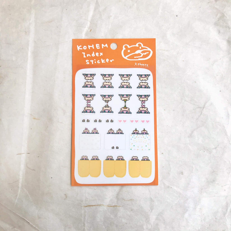 AIUEO Kohem Index Sticker