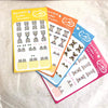 AIUEO Kohem Index Sticker