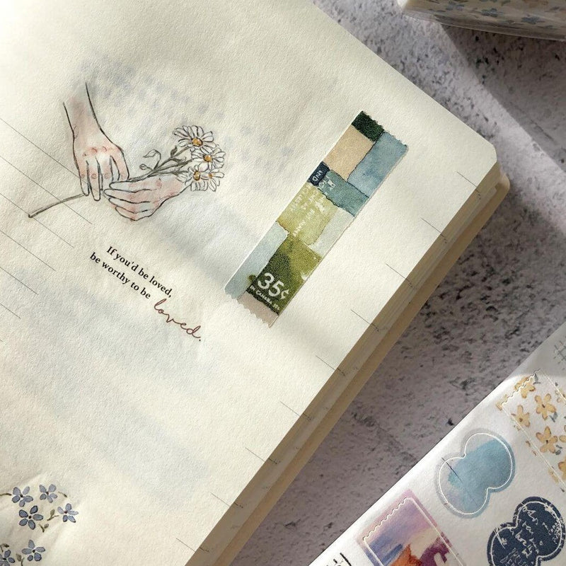 Pion: Die-Cut Washi Sticker Roll - section by section