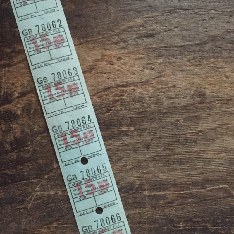 Vintage Bus Tickets Roll - Greater Glasgow P.T.E. 15p