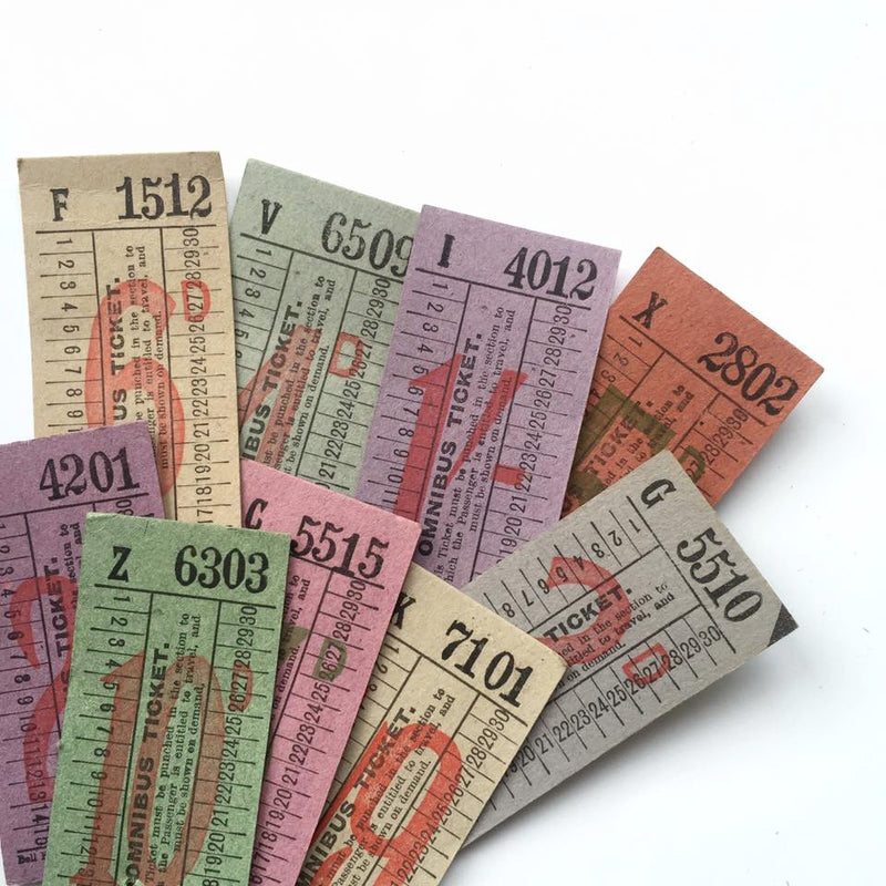Vintage Ticket Pack - Omnibus Bus Ticket (50pcs)