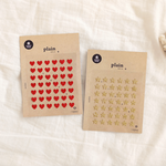 Suatelier Plain Sticker - Glitter Star/ Glitter Heart