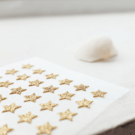 Suatelier Plain Sticker - Glitter Star/ Glitter Heart