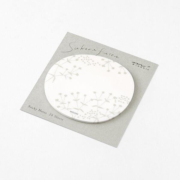 MD Translucent Sticky Note -  Small White Flowers