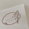 Find Beauty Flower Frame Rubber Stamp