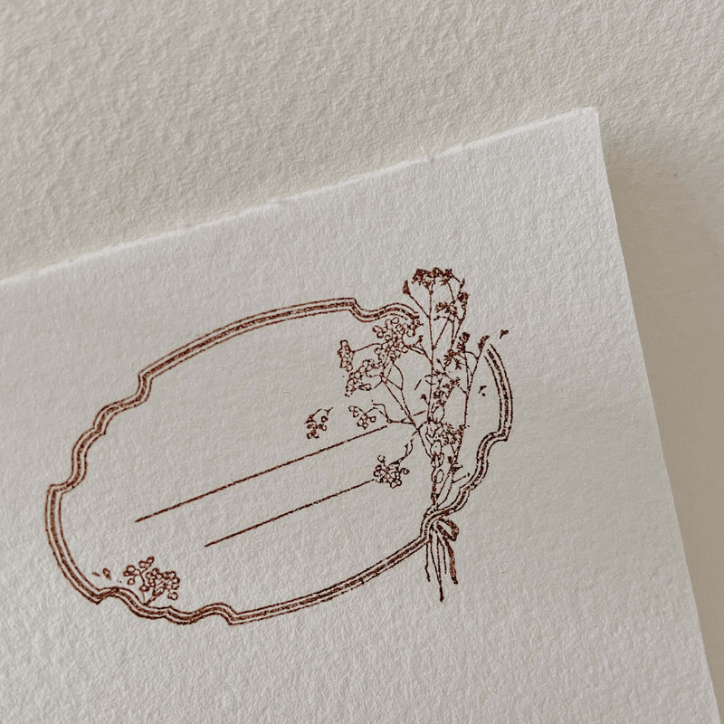 Find Beauty Flower Frame Rubber Stamp