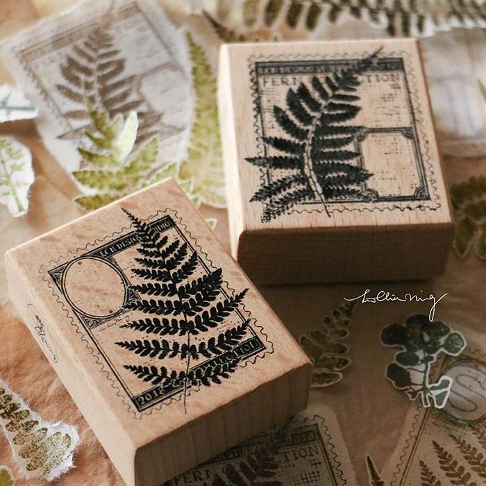 LCN Rubber Stamp Set - Fern Postage Stamp