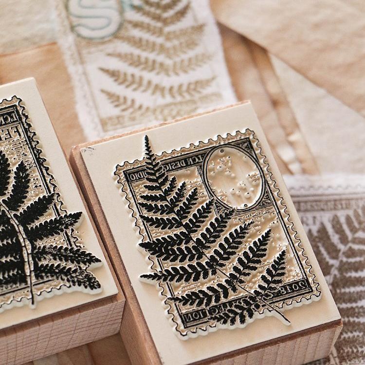 LCN Rubber Stamp Set - Fern Postage Stamp