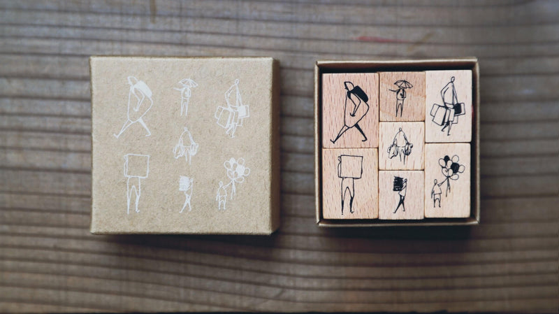 modaizhi One Day Rubber Stamp Set